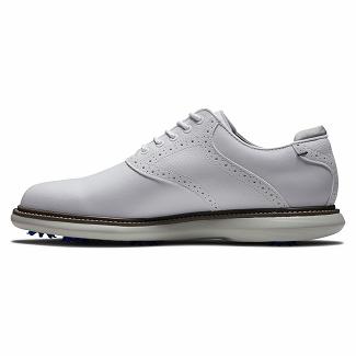 Men's Footjoy Traditions Spikes Golf Shoes White NZ-153012
